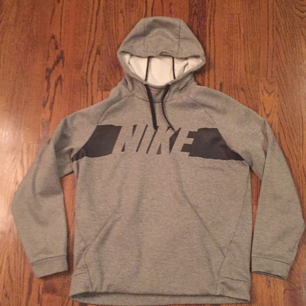 GRAY NIKE DRI FIT HOODIE